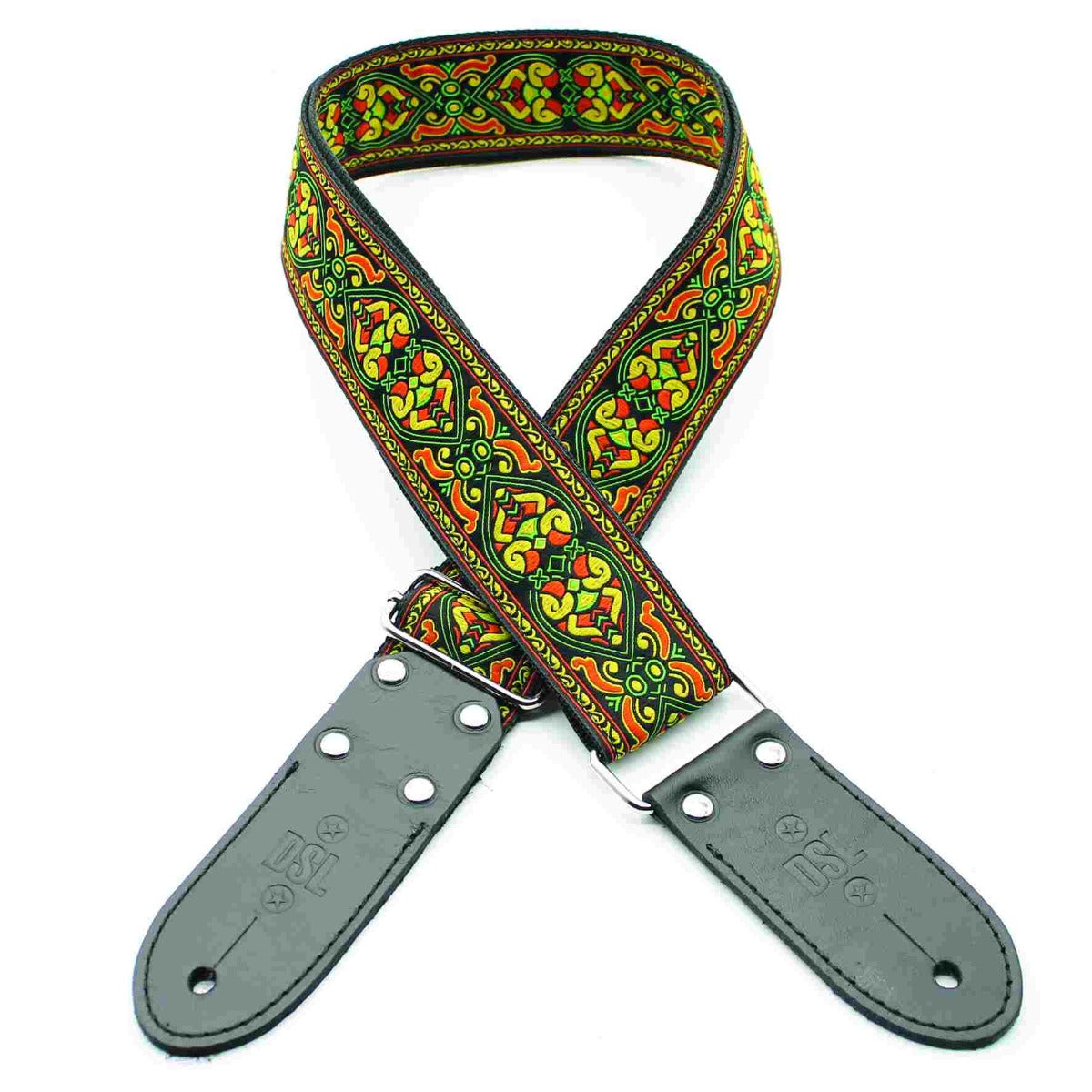 DSL Jacquard Weaving DC Yellow Guitar Strap