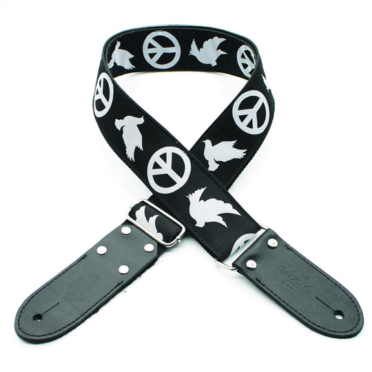 DSL Jacquard Weaving Strap - Peace Black