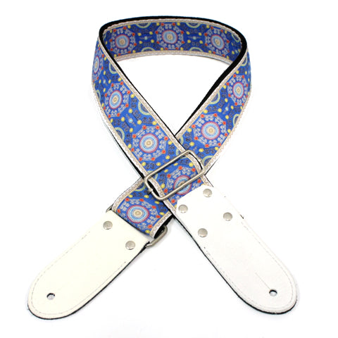 DSL Jacquard Weaving Sal Blue Guitar Strap