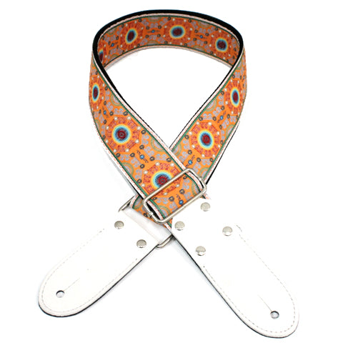 DSL Jacquard Weaving Sal Orange Guitar Strap