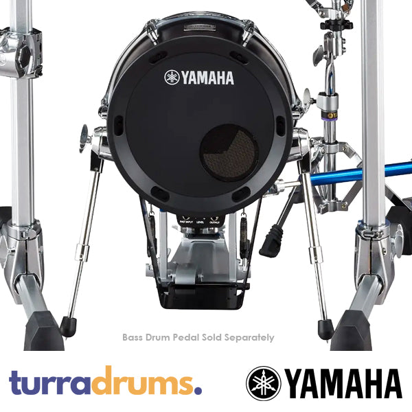Yamaha DTX10K Electronic Drum Kit with Silicone (TCS) Heads - Black Forest kick