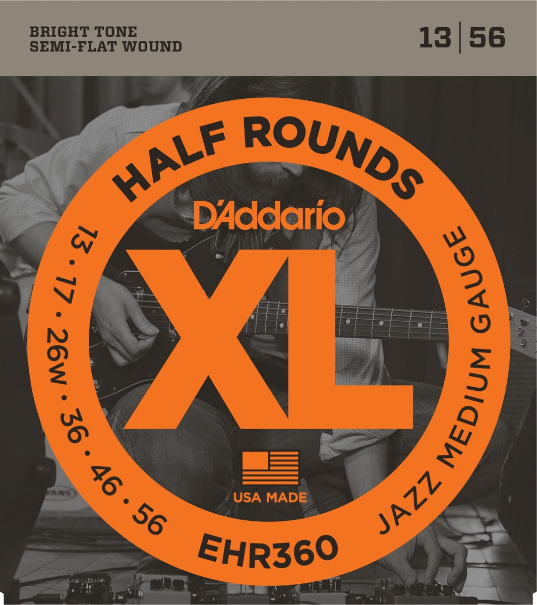 D'Addario EHR360 Half Round Jazz Medium