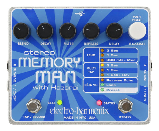 Electro-Harmonix Stereo Memory Man with Hazarai