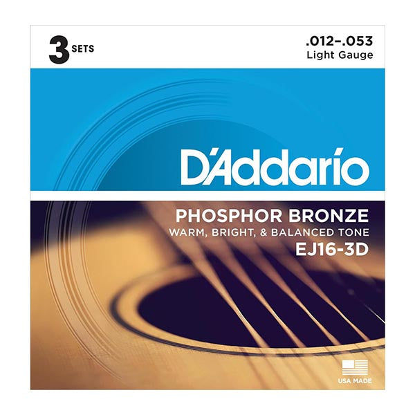 D'Addario EJ16-3D - 3 Set Value Pack