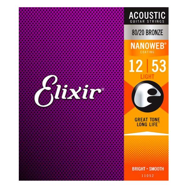 Elixir Nanoweb Acoustic 80/20 Bronze Light