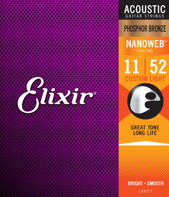 Elixir Nanoweb Acoustic Phosphor Bronze Custom Light