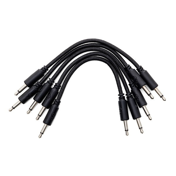 Erica Synths Braided Eurorack Patch Cable 5-Pack 10cm - Black