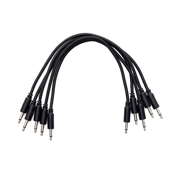 Erica Synths Braided Eurorack Patch Cable 5-Pack 20cm - Black