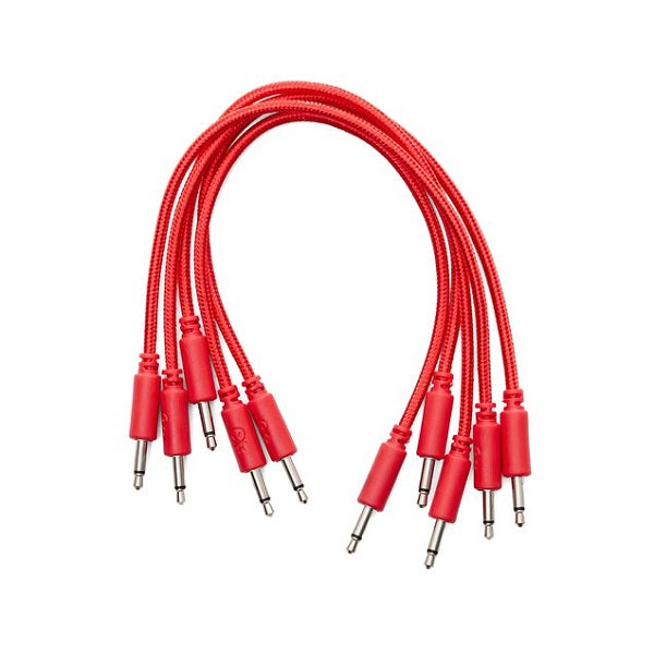 Erica Synths Braided Eurorack Patch Cable 5-Pack 20cm - Red