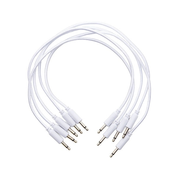 Erica Synths Braided Eurorack Patch Cable 5-Pack 20cm - White