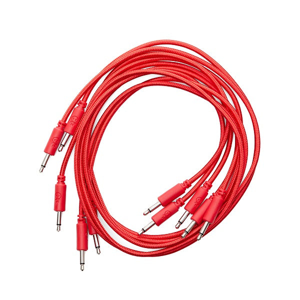 Erica Synths Braided Eurorack Patch Cable 5-Pack 90cm - Red