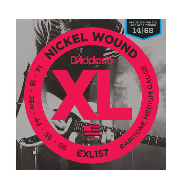 D'Addario Baritone Strings EXL157 Nickel Wound Medium 14-68