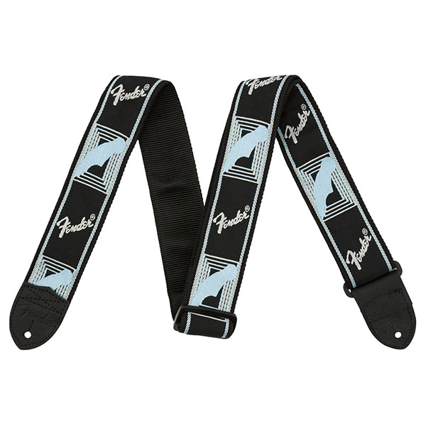 Fender 2" Monogrammed Strap - Black/Grey/Blue