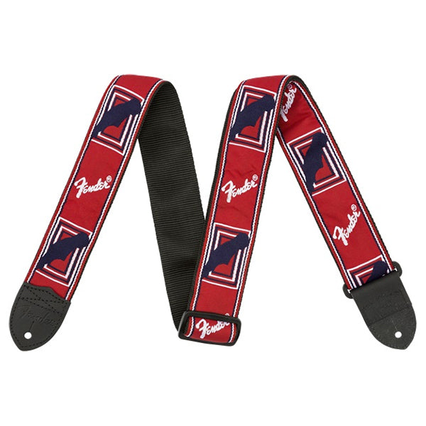 Fender 2" Monogrammed Strap - Red/White/Blue