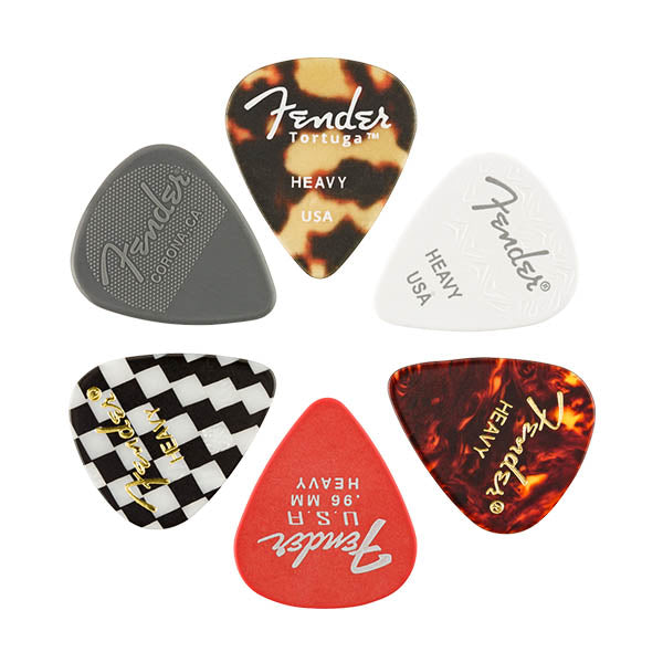 Fender Picks Material Medley 6 Pack 351 Shape