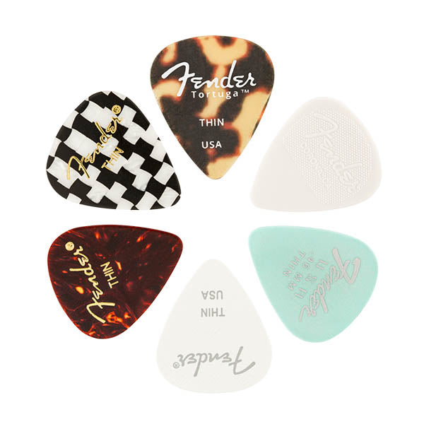 Fender Picks Material Medley 6 Pack 351 Shape