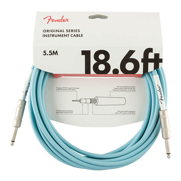 Fender Original Series Instrument Cable 18.6' - Daphne Blue