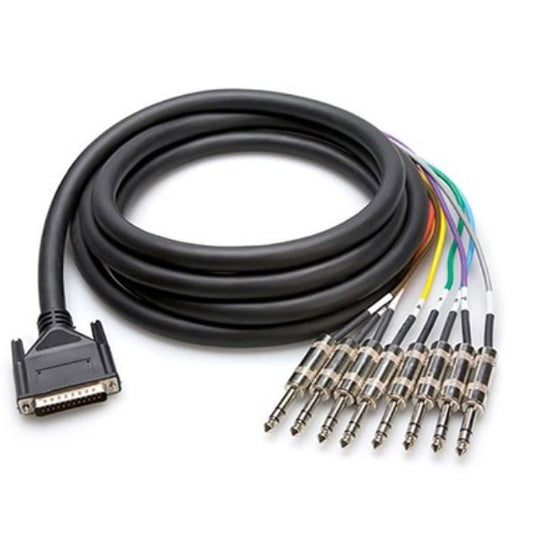 Hosa DTP803 DB25 to 1/4" TRS Balanced Snake Loom 3M