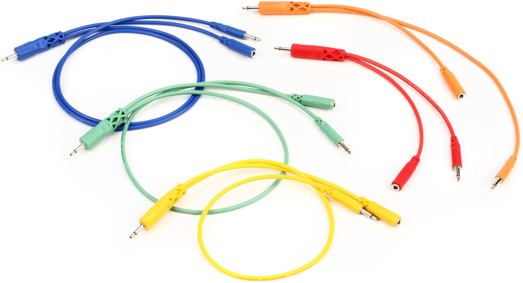 Hosa Hopscotch Patch Cables - Various Lengths 5 PACK CMM-500YMIX