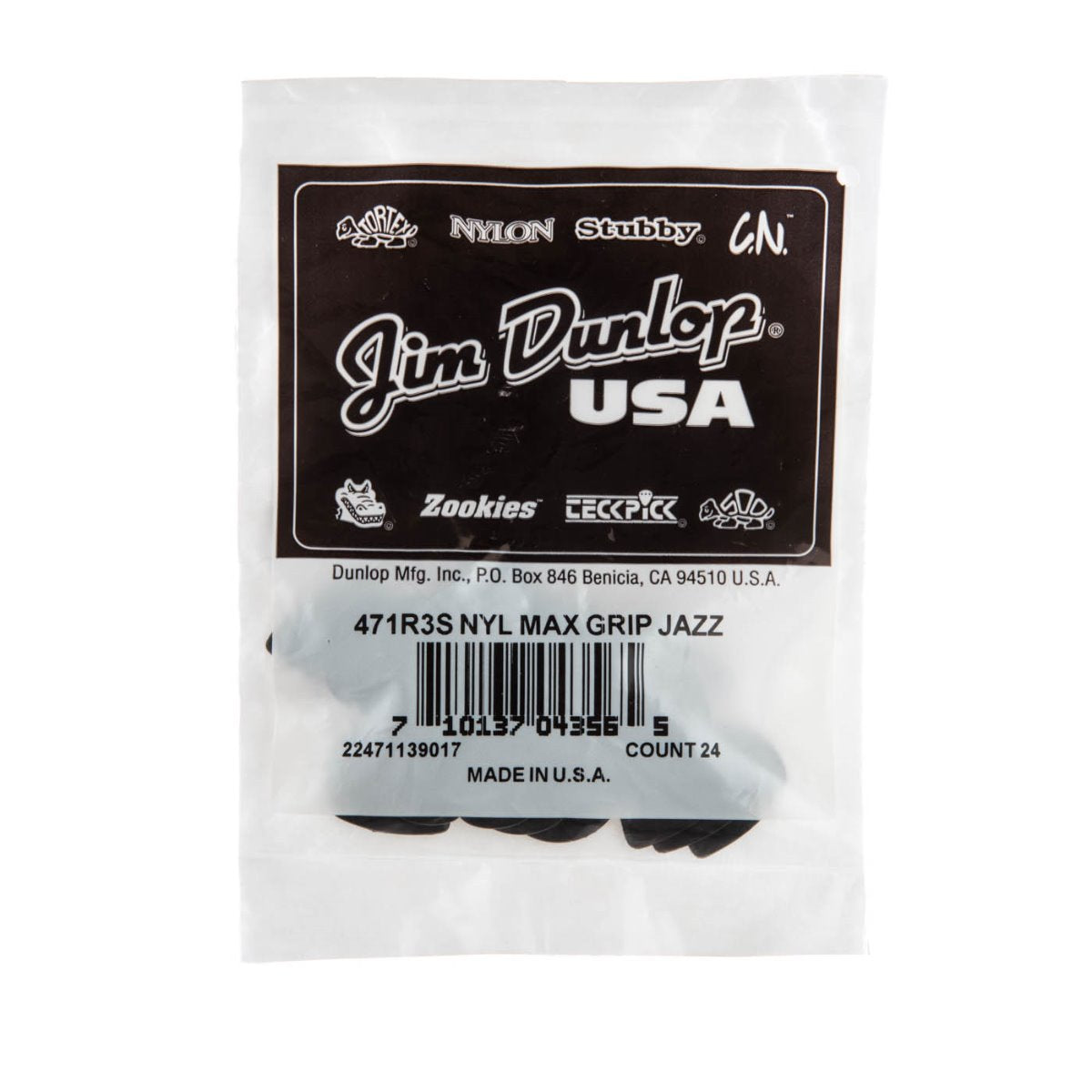 Jim Dunlop Nylon Jazz III Maxx Grip - 24 Pack