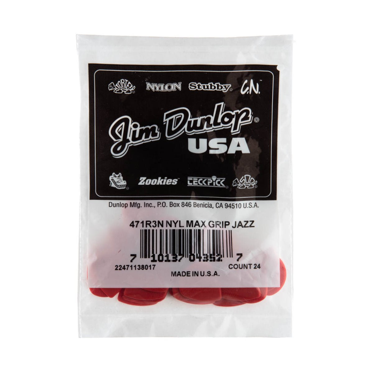 Jim Dunlop Nylon Jazz III Max Grip - 24 Pack