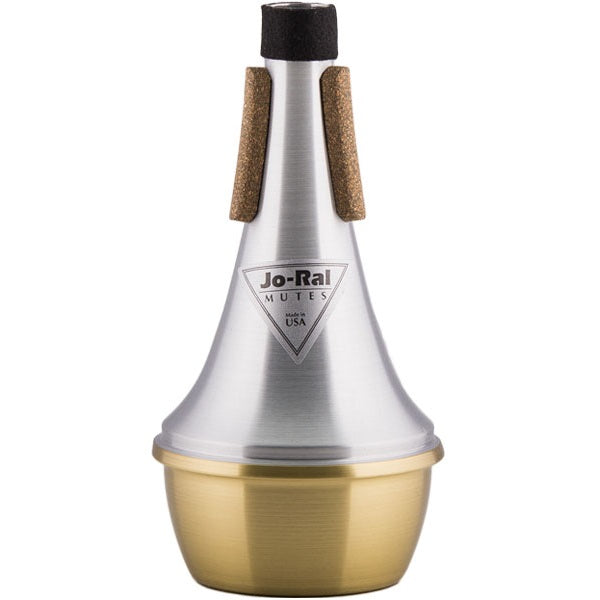 Jo-Ral Trumpet Straight Mute Aluminium - Brass Bottom front
