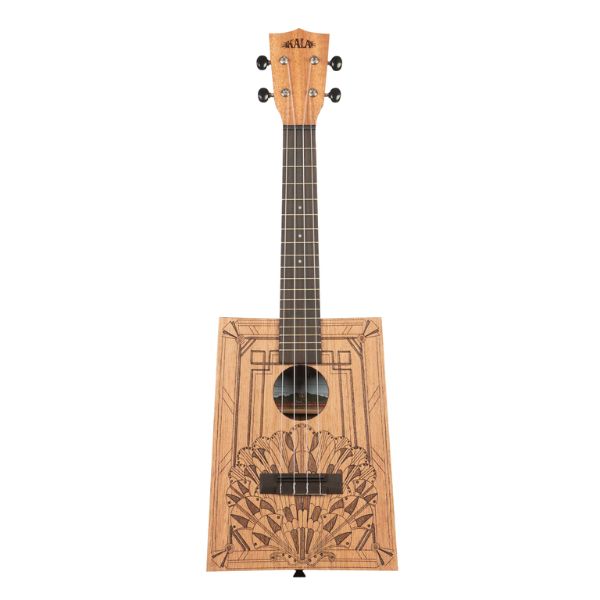 Kala Cigar Box Ukulele Art Deco with Bag (Front)