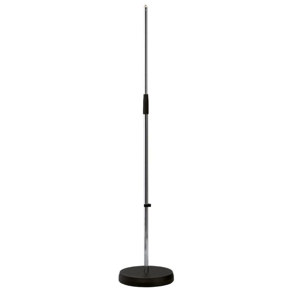 Konig & Meyer K&M 260 Round Base Straight Mic Stand - Chrome