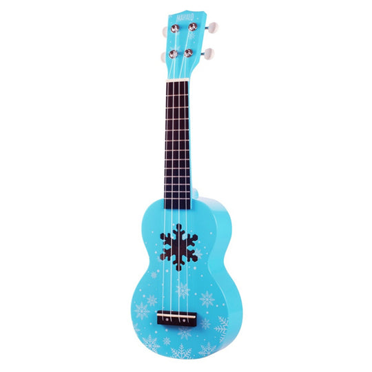 Mahalo Designer Soprano Ukulele - Snowflake Glacier Blue