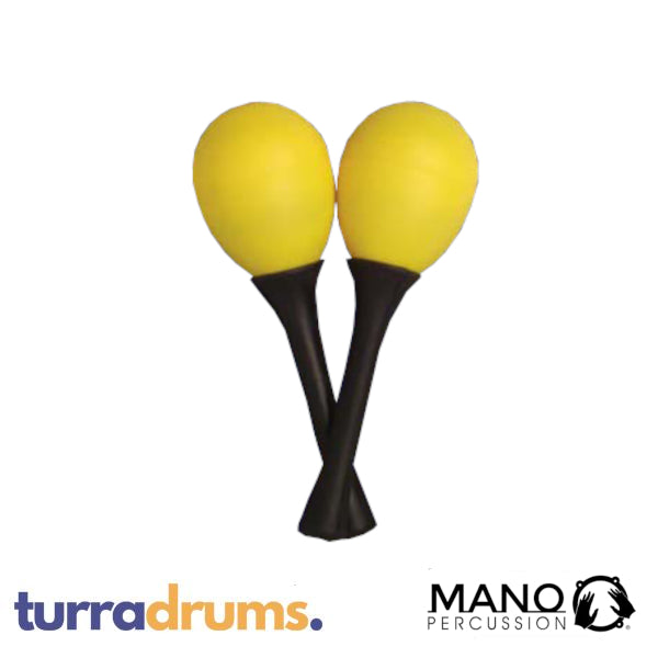 Mano Percussion Egg Shaped Maracas - Yellow