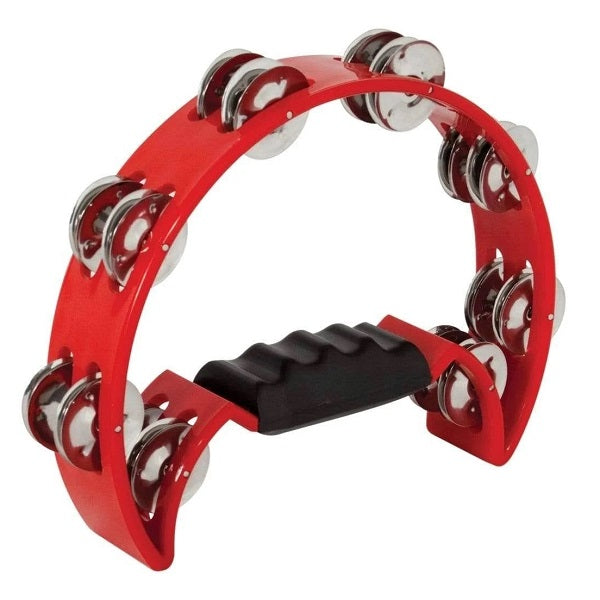 Mano Percussion Half Moon Tambourine - Red