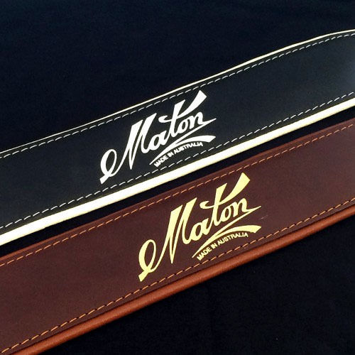 Maton Deluxe Padded Two-Toned Guitar Strap (Brown Leather)