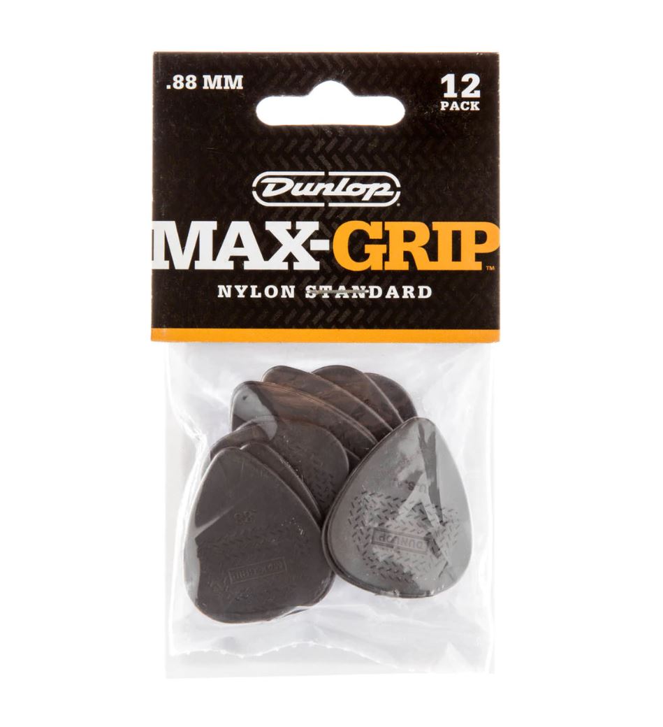 Jim Dunlop Max Grip Nylon Picks Players Pack .88 (12 Pack)