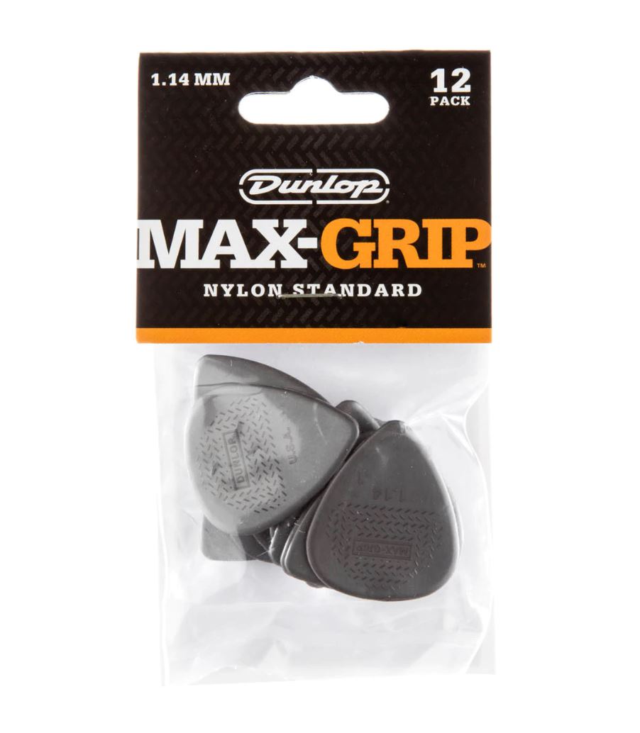 Jim Dunlop Max Grip Nylon Picks Players Pack 1.14 (12 Pack)