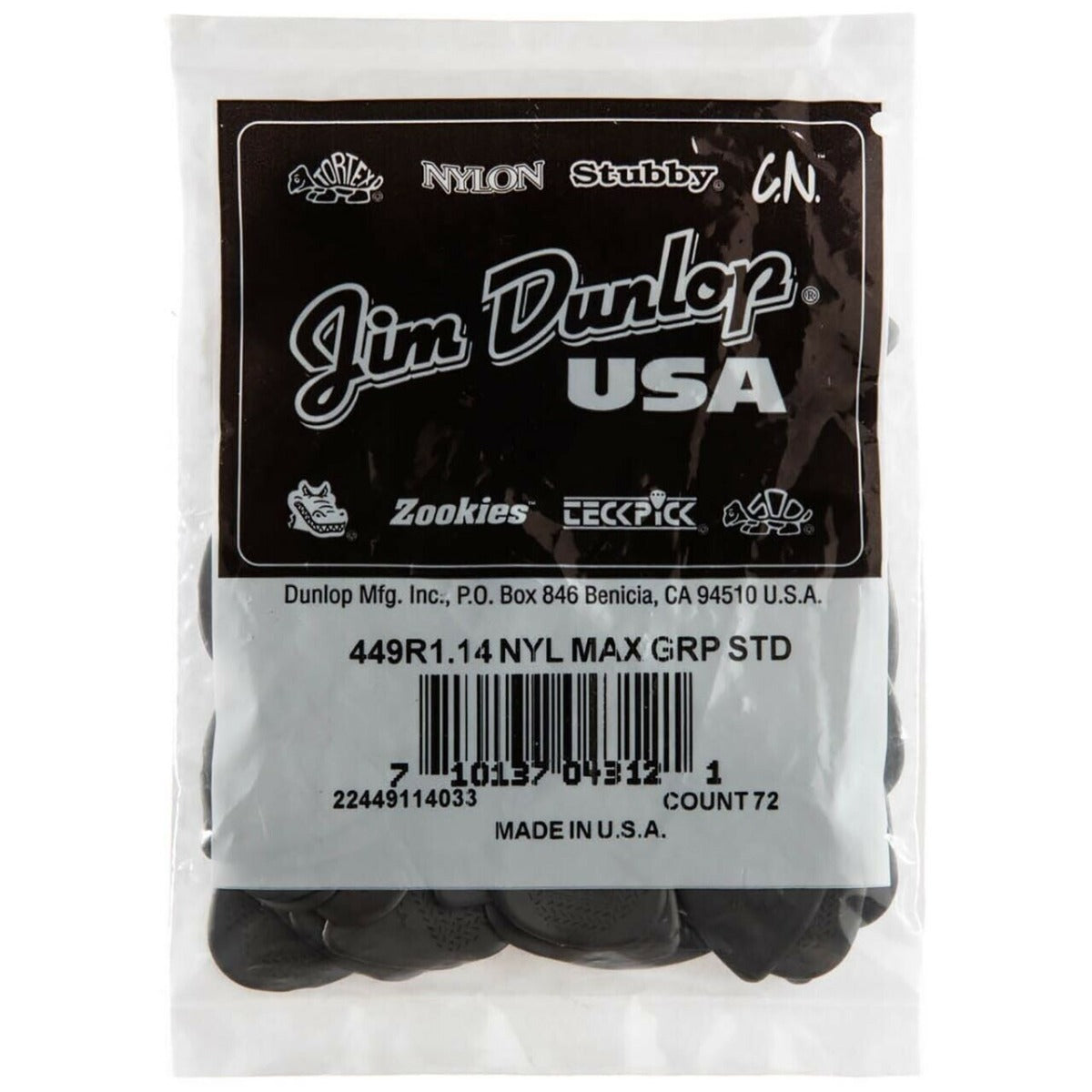 Jim Dunlop Max Grip Nylon  1.14 - 72 Pack