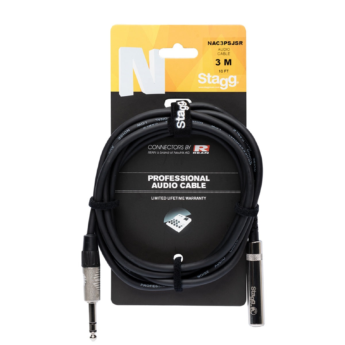 Stagg NAC3PSJSR Headphone Extension Cable (1/4") - 3m
