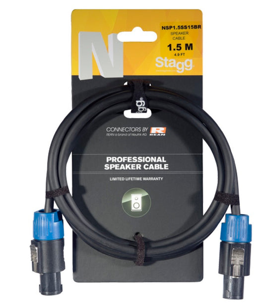 Stagg Speaker Cable Speakon-Speakon (1.5m) NSP1.5SS15BR