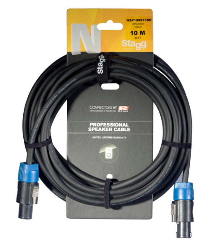 Stagg Speaker Cable 10m (Speakon-Speakon) NSP10SS15BR