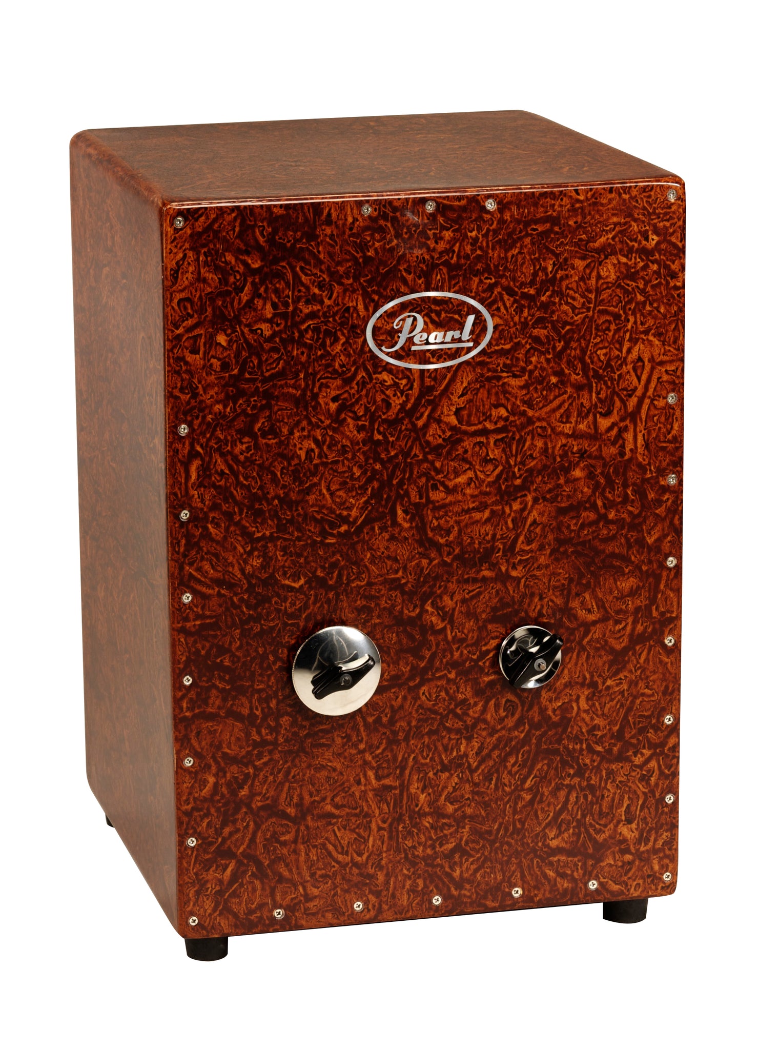 Pearl Jingle Cajon with Adjustable Jingles on Faceplate - Natural Finish