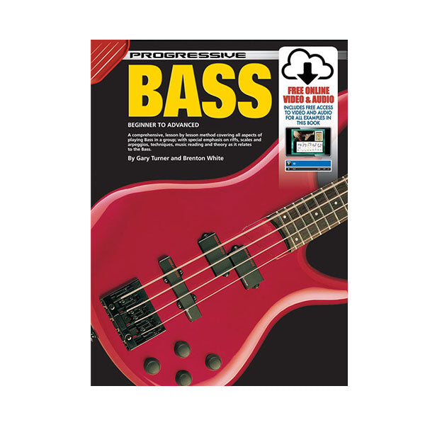 Progressive Bass Guitar book with Online Video & Audio
