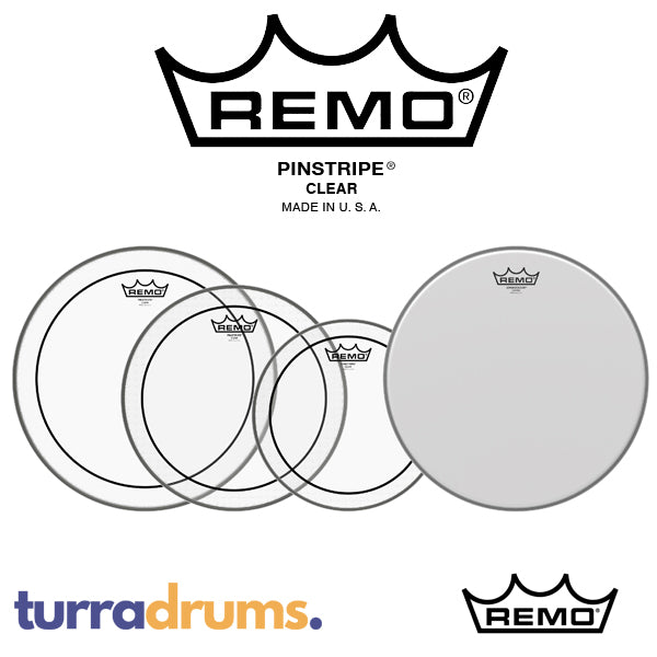 Remo Pinstripe Clear USA Pro Pack - Rock Size