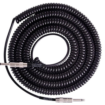 Lava Cable Retro Coil 20ft - Straight to Straight (Black)