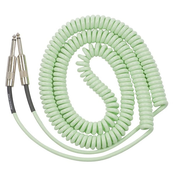 Lava Cable Retro Coil 20ft - Straight to Straight (Surf Green)