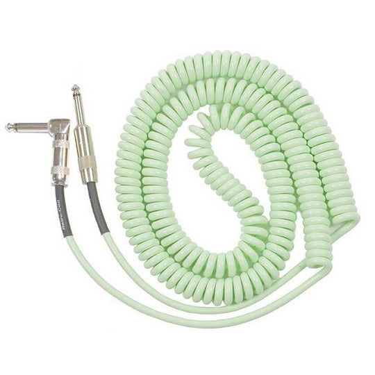 Lava Cable Retro Coil 20ft - Straight to R/A (Surf Green)