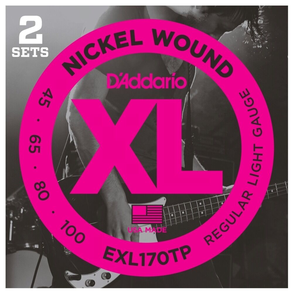 D'Addario Bass Strings EXL170 Twin Pack