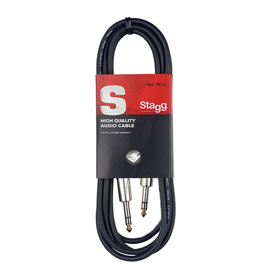 Stagg Audio Cable TRS 1/4" to TRS 1/4" (1m) SAC1PS DL