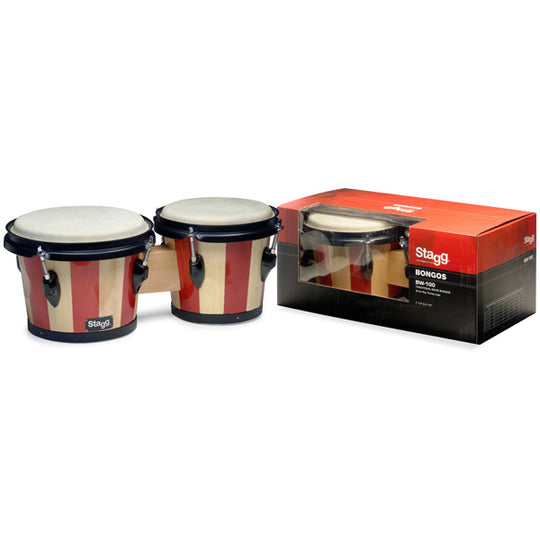 Stagg BW100DT 7.5" - 6.5" Bongo - Two-Tone Natural