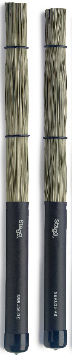 Stagg Polybristle Nylon Brushes with Black Rubber Handle Grip