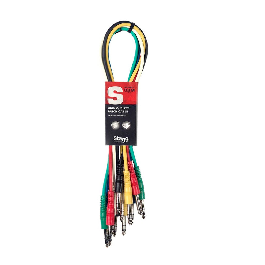 Stagg  Stereo Patch Cable 30cm - 6pk
