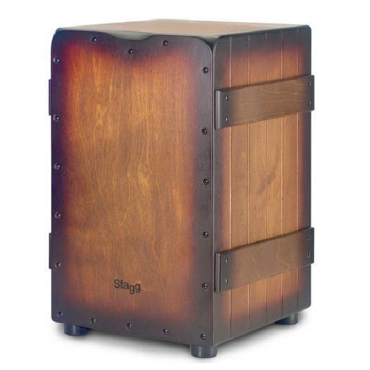 Stagg Cajon Sunburst Brown Crate